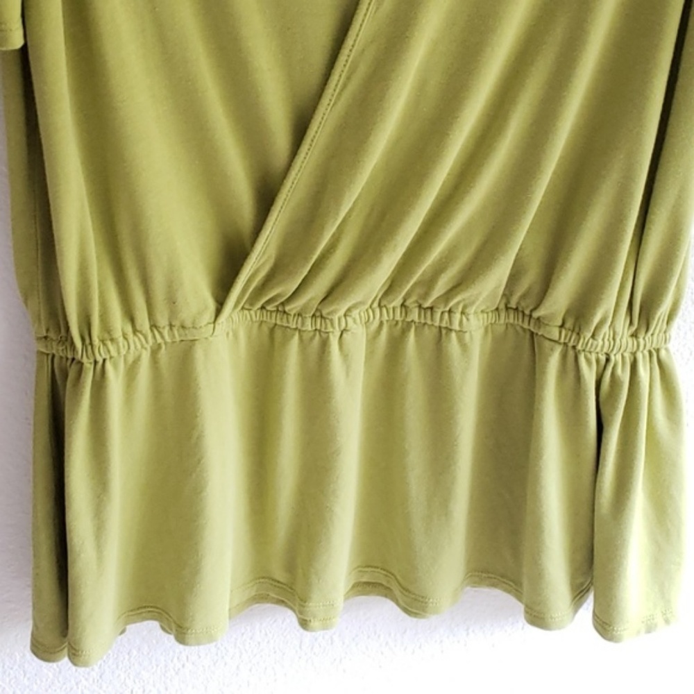 Ice womens green top sz medium wide sleeves shirt - Picture 7 of 8